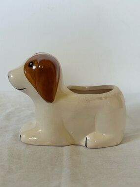 Ceramic Dog Planter Pot